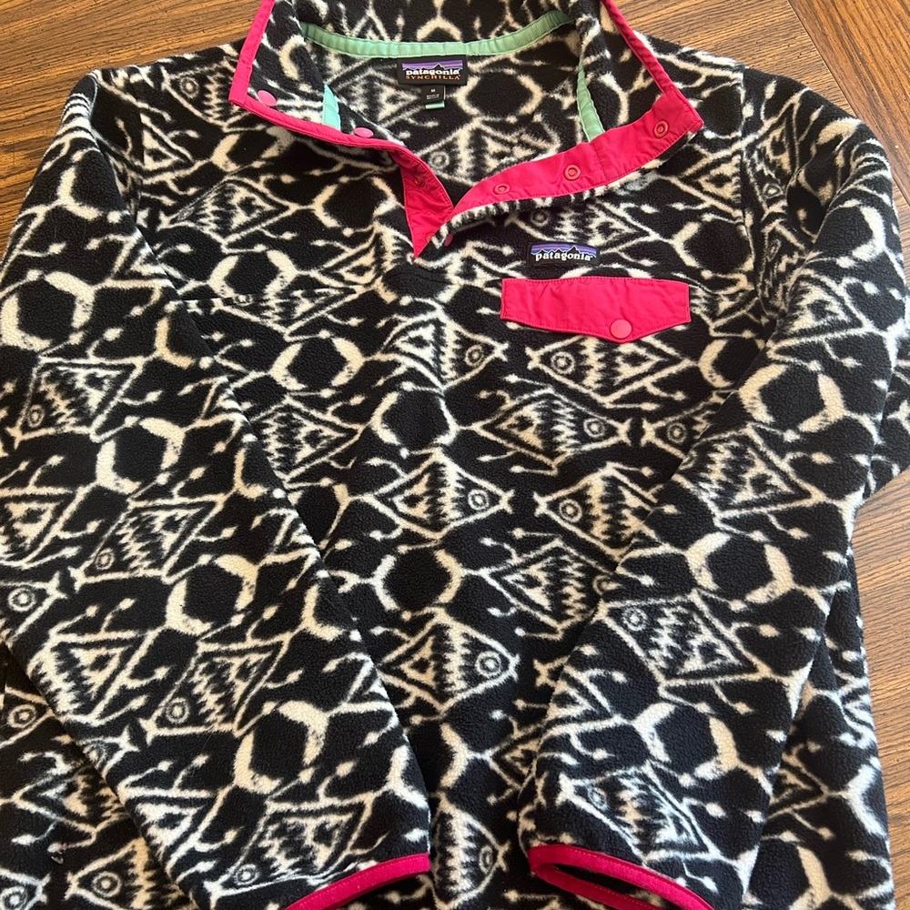 Patagonia Black and Red Patterned Jacket